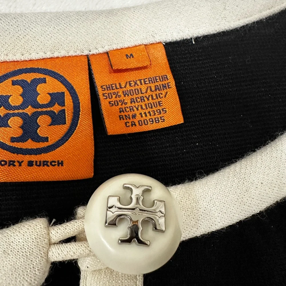 Tory Burch Women's Black Wool Knit Dress Long Sleeve, Size M. - Picture 8 of 13